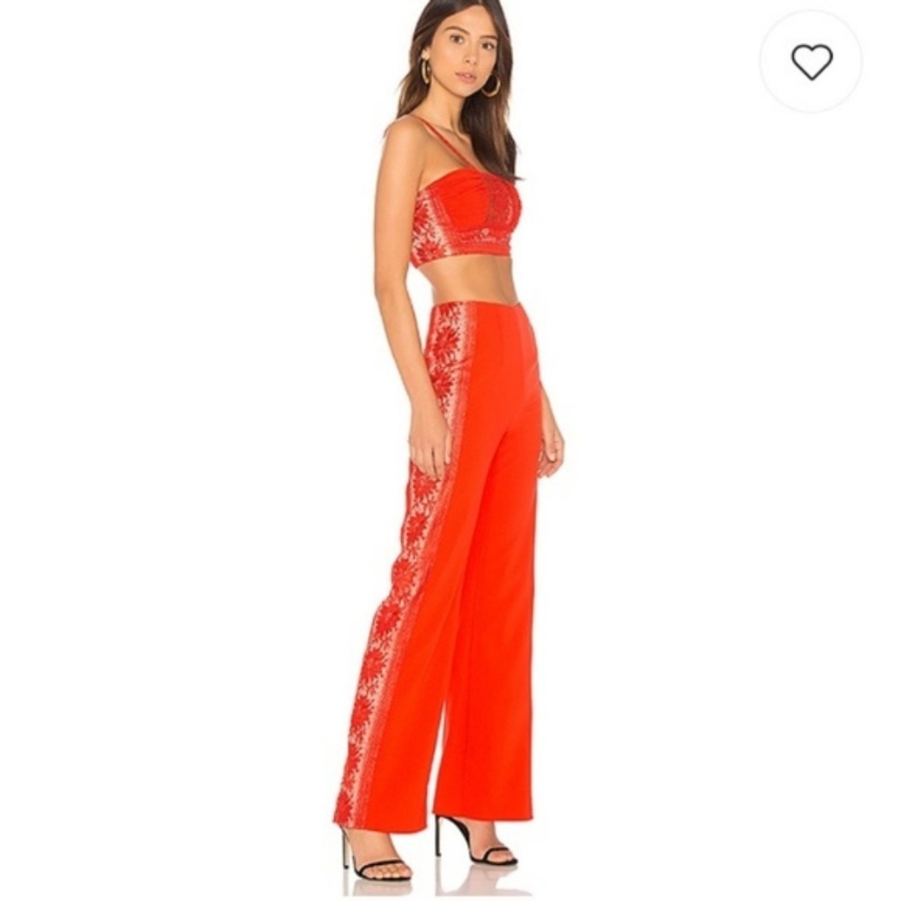 NWT Free People Lace 2 Piece Set Red